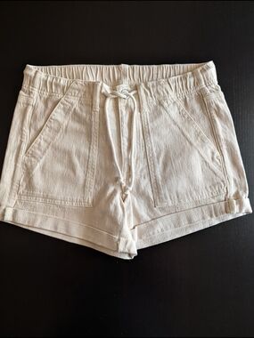 American Eagle Outfitters Cream Drawstring Casual Shorts